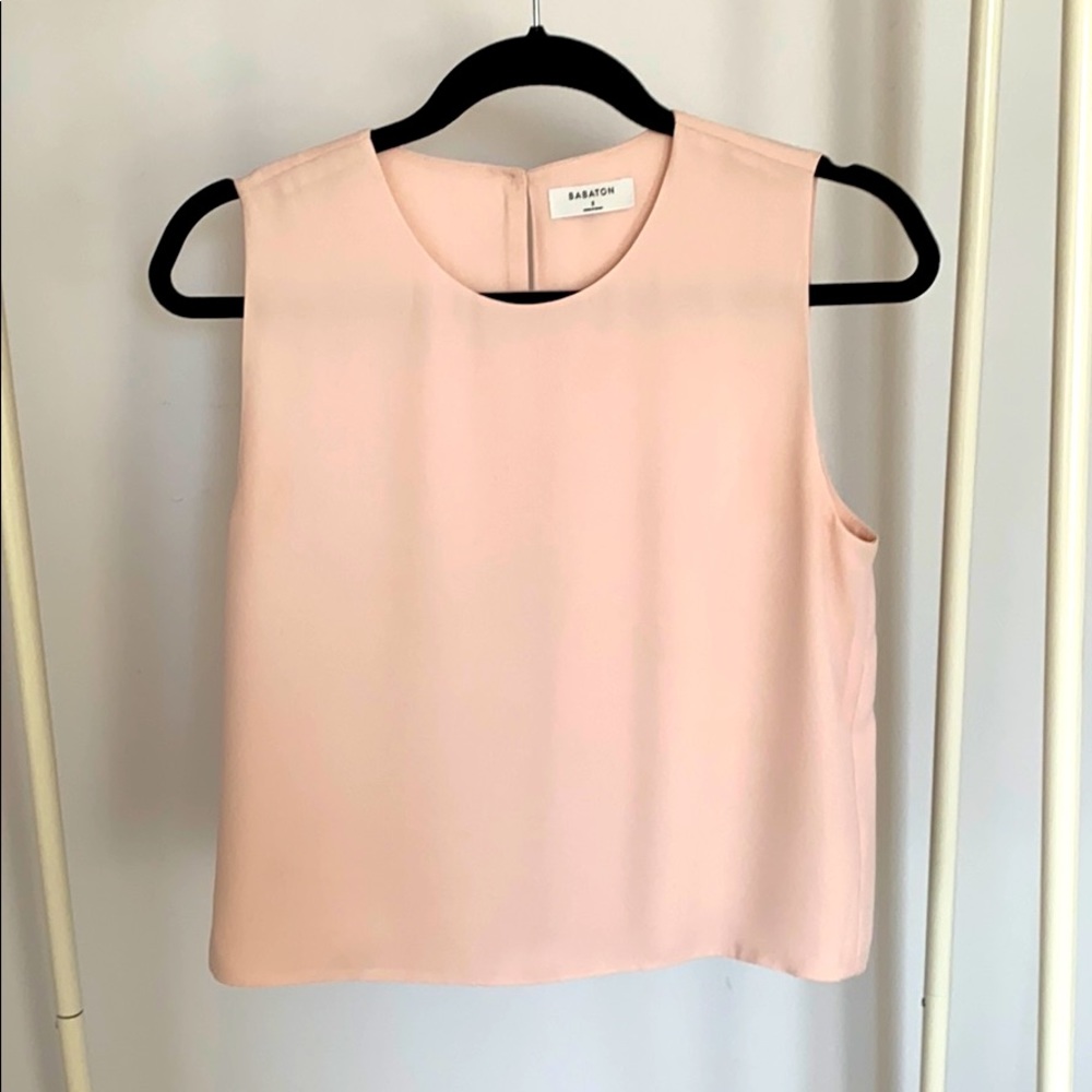 Blush pink Babaton sleeveless blouse